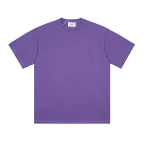 Ami Paris Ami de Coeur Organic Cotton T-Shirt Purple